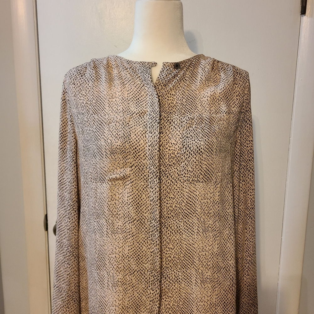 Loft button down chiffon blouse